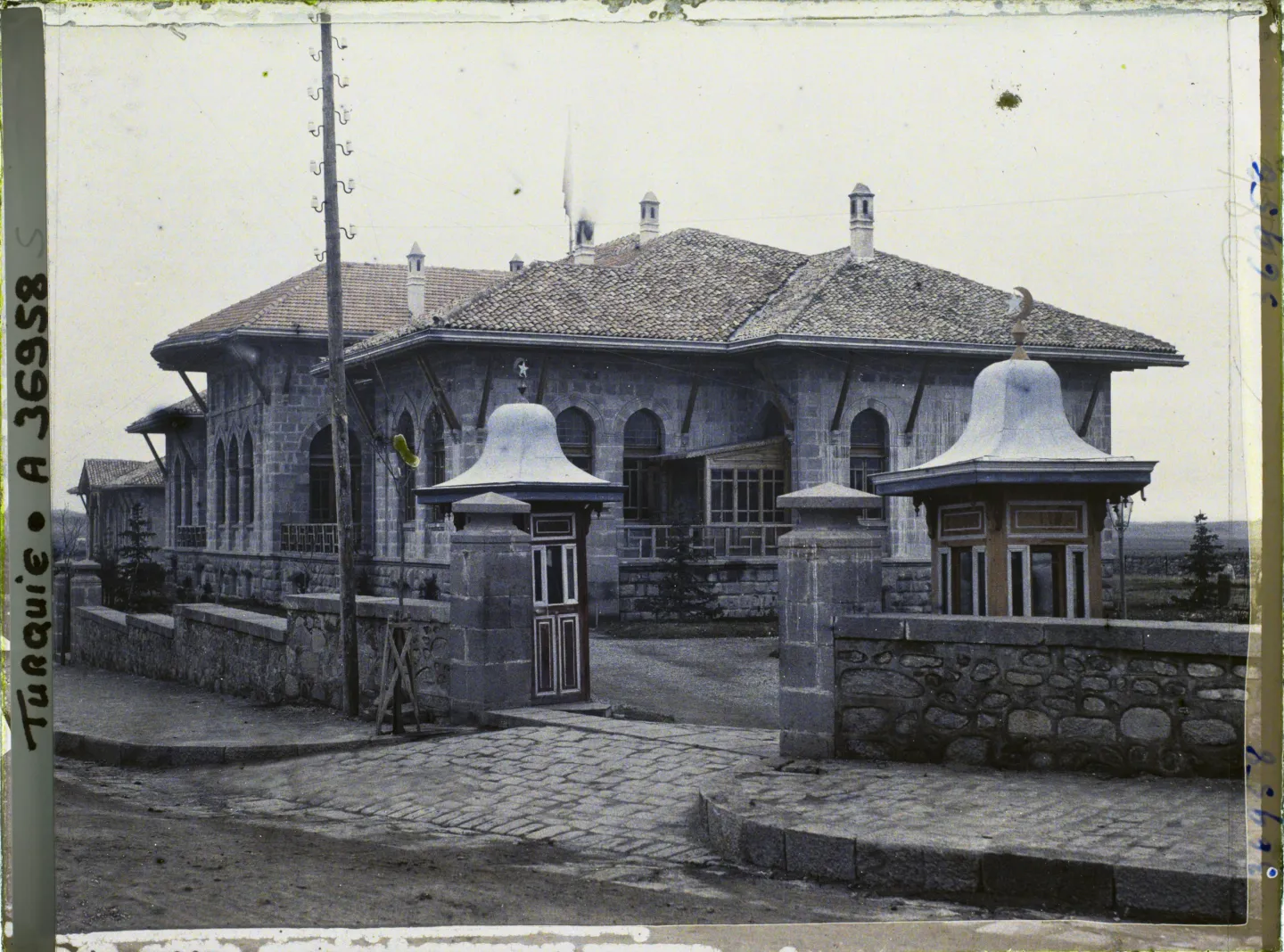 The first Grand National Assembly building and its entrance in Ankara.