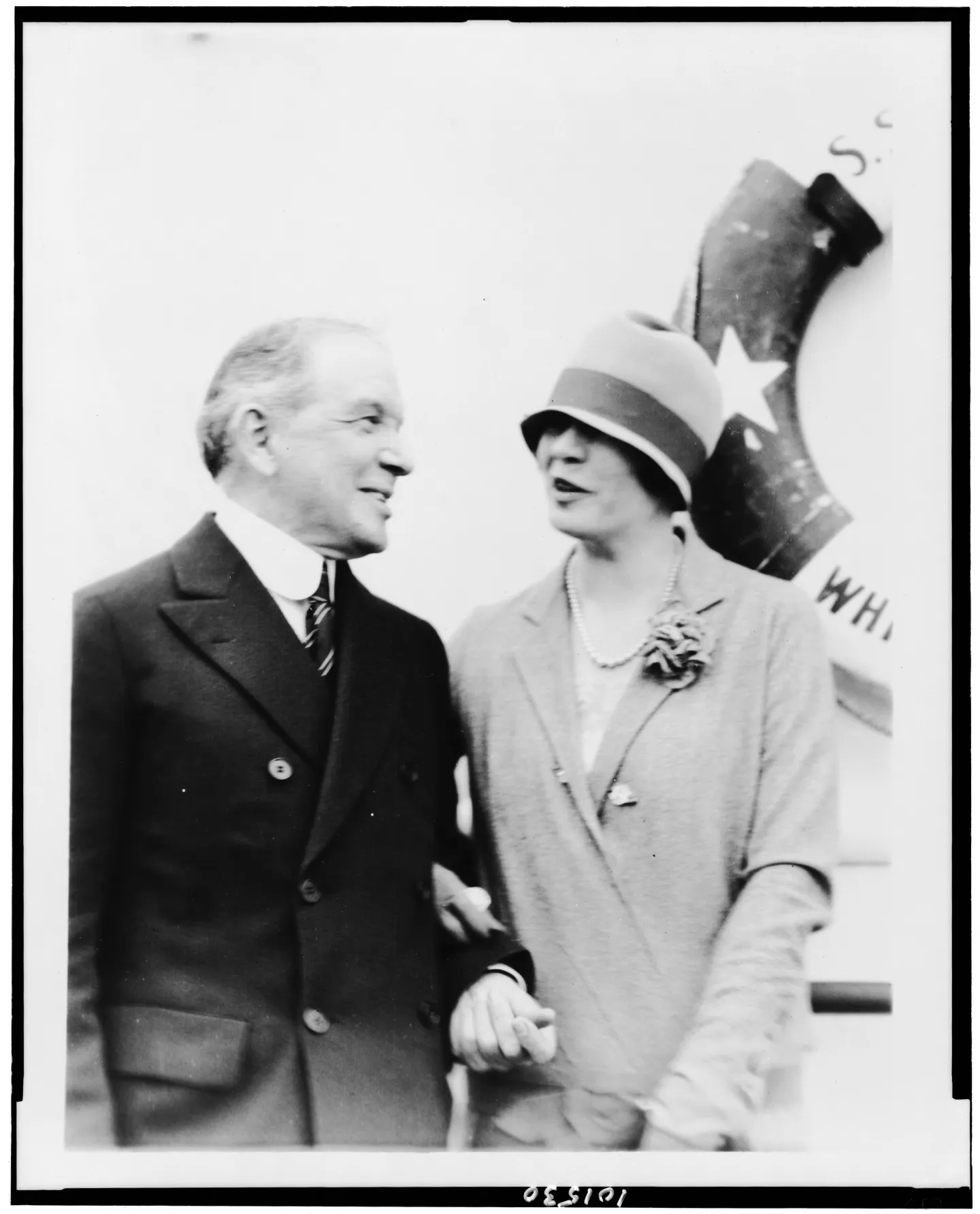 William C. Durant and his wife stand together in a 1926 press photograph.