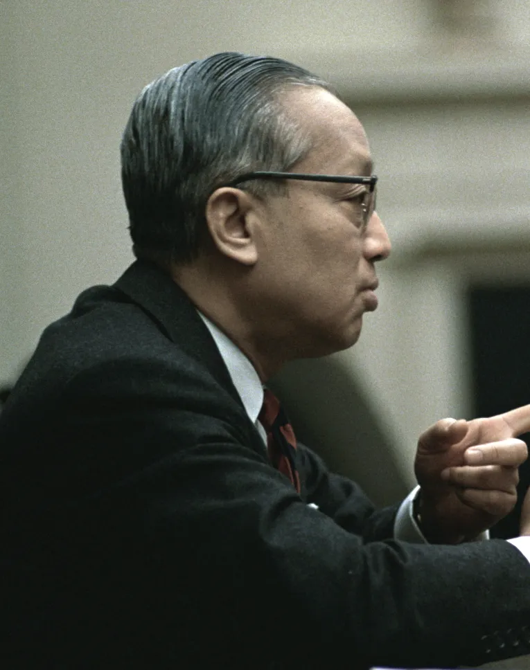 UN Secretary-General U Thant speaking and gesturing in a late-1960s official photograph.