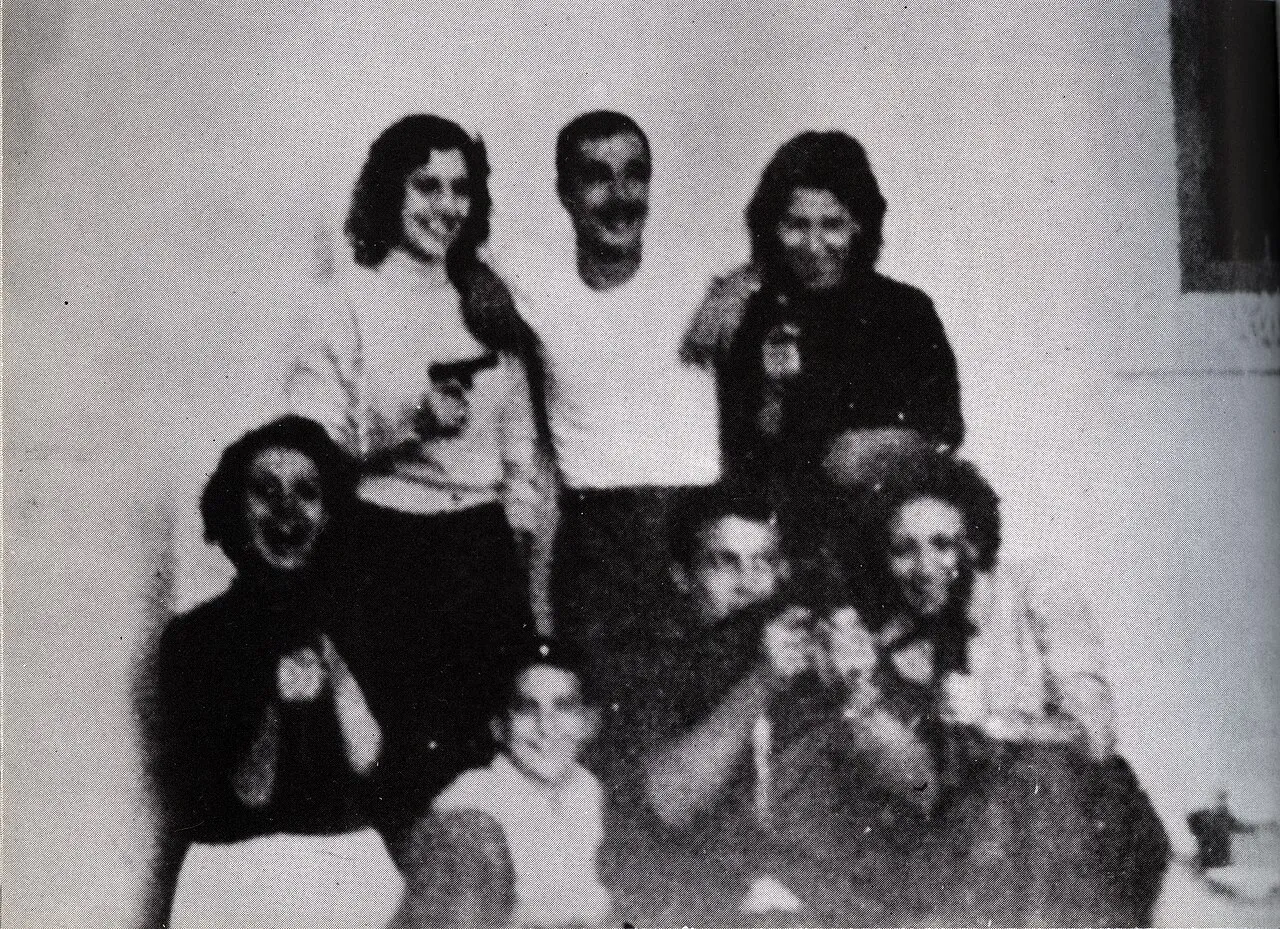 Members of the FLN urban network posed together, with Ali la Pointe holding a firearm.