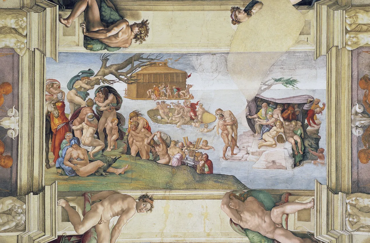 The Flood on Michelangelo’s Sistine Chapel ceiling.