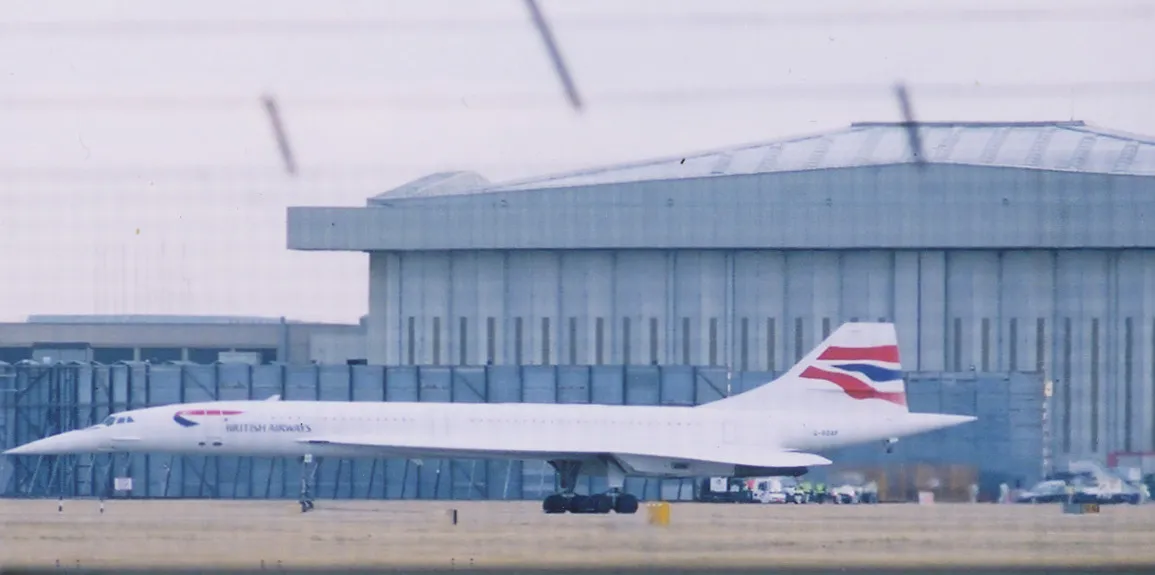 British Airways Concorde at London Heathrow Airport in the final month of commercial service