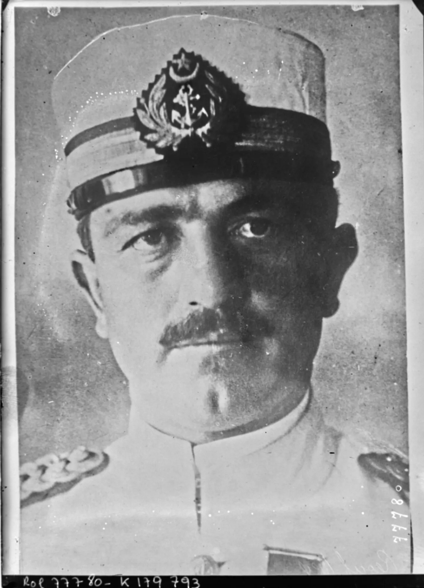 Rauf Bey in a naval uniform and cap.