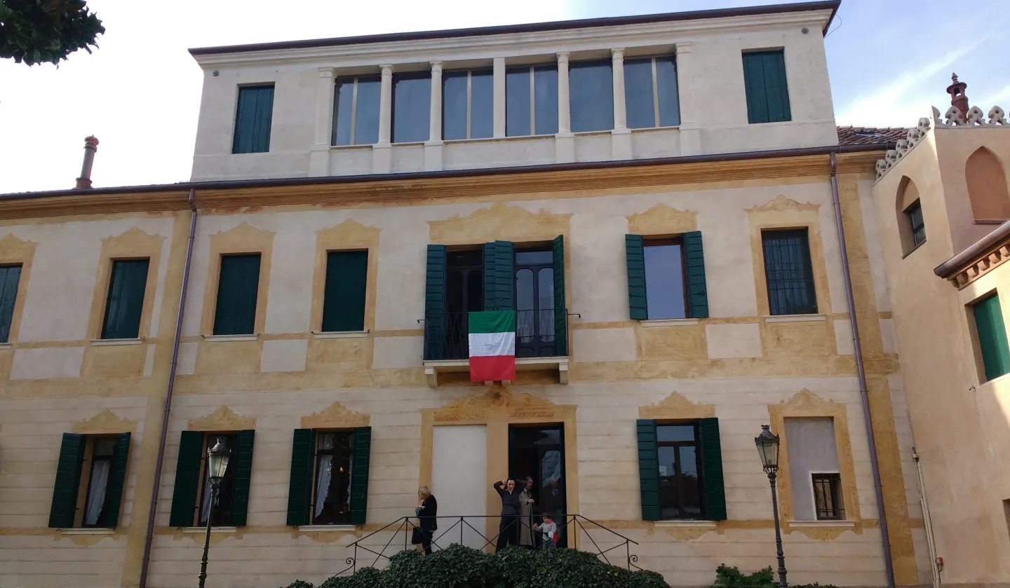 Exterior of Villa Giusti near Padua.
